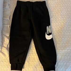 Nike Black Jogger Pants with White Swoosh